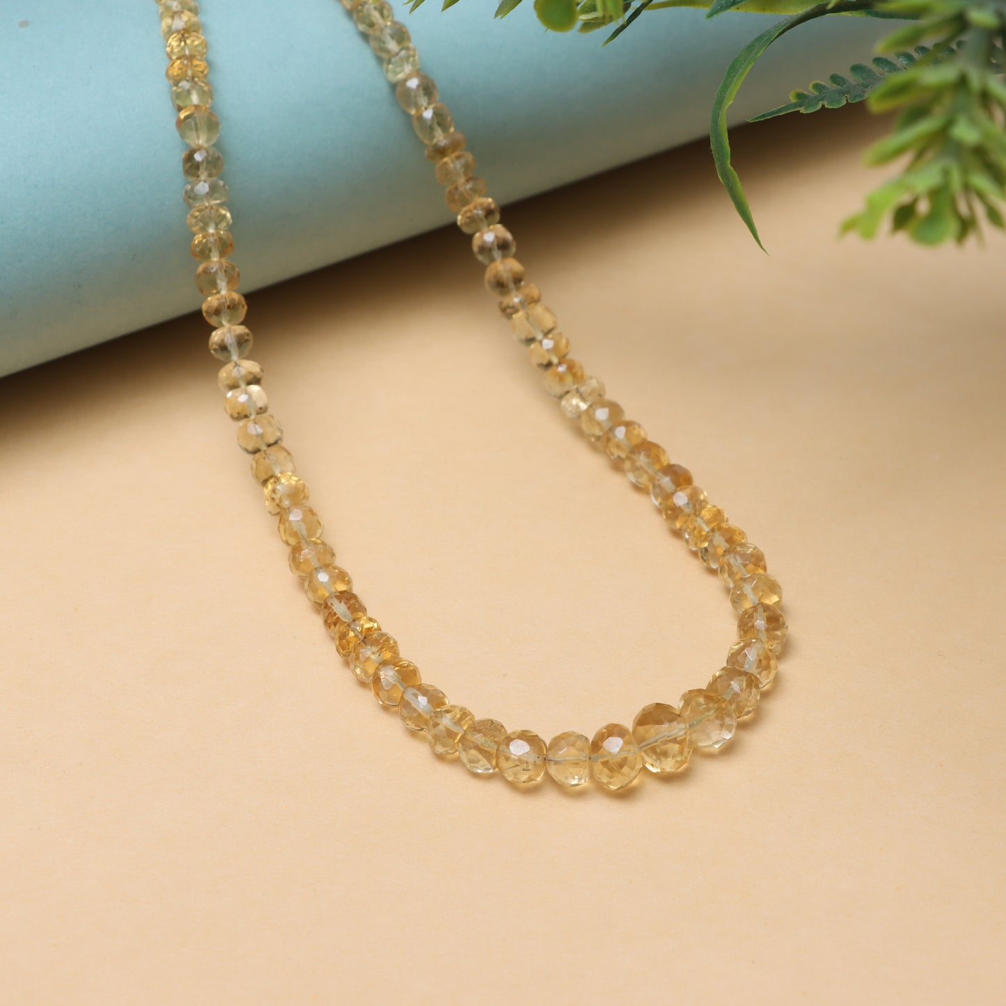 Handmade Citrine Birthstone Necklace for Women – November Birthstone Necklace