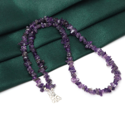 Amethyst Chips Beads & Nuggets Handmade Jewelry Necklace for Women | February Birthstone Necklace | Price Per Necklace