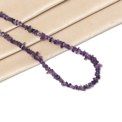 Amethyst Chips Beads & Nuggets Handmade Jewelry Necklace for Women | February Birthstone Necklace | Price Per Necklace