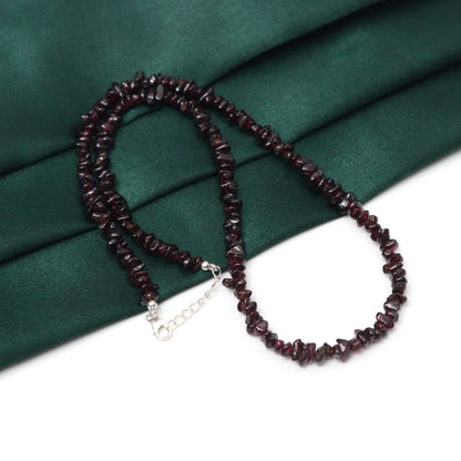 Garnet Gemstone Necklace – January Birthstone Necklace for Women