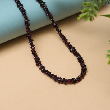 Garnet Gemstone Necklace – January Birthstone Necklace for Women