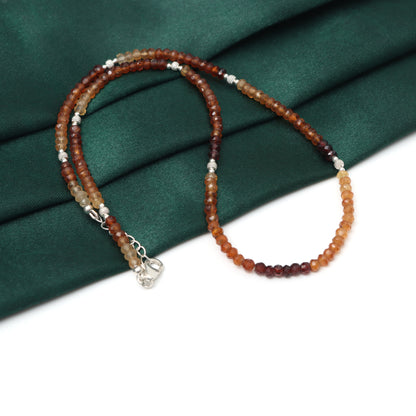 Hessonite Necklace for Women - January Birthstone Necklace