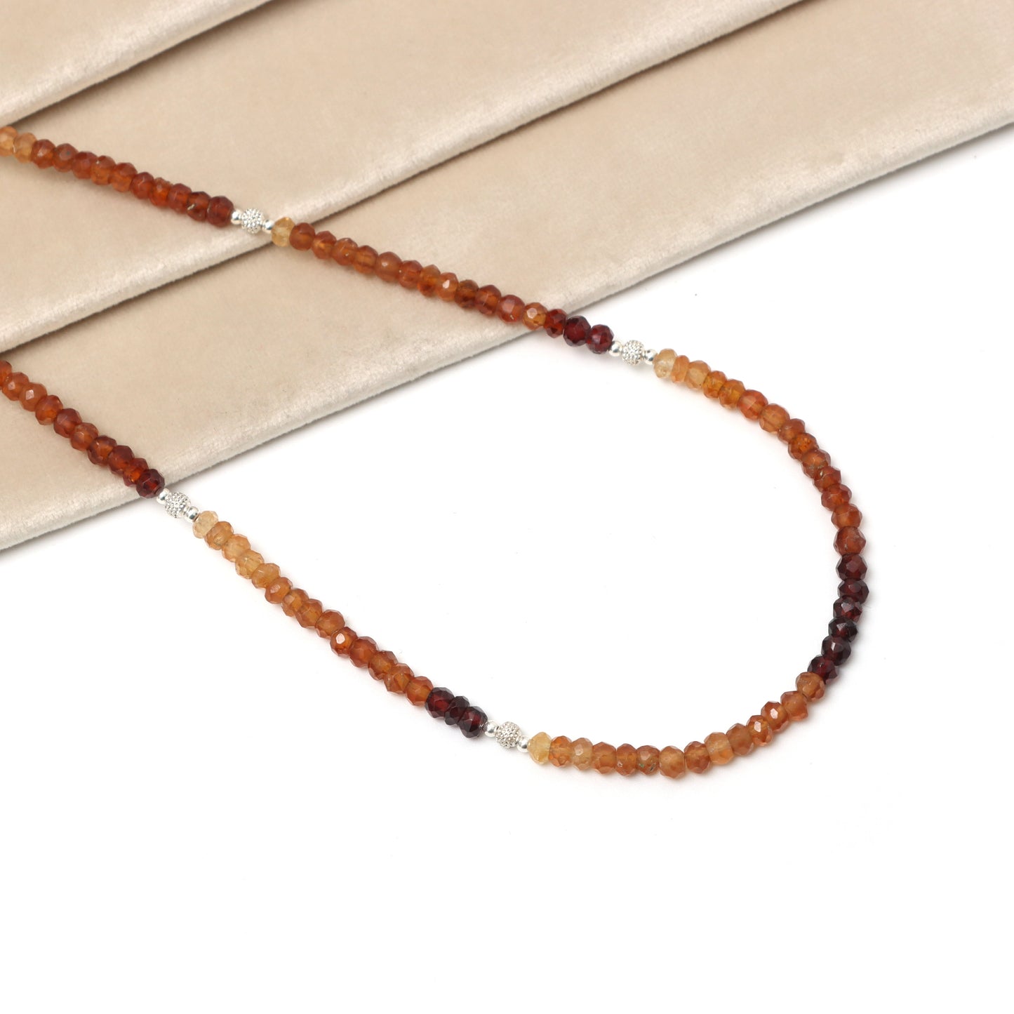 Hessonite Necklace for Women - January Birthstone Necklace