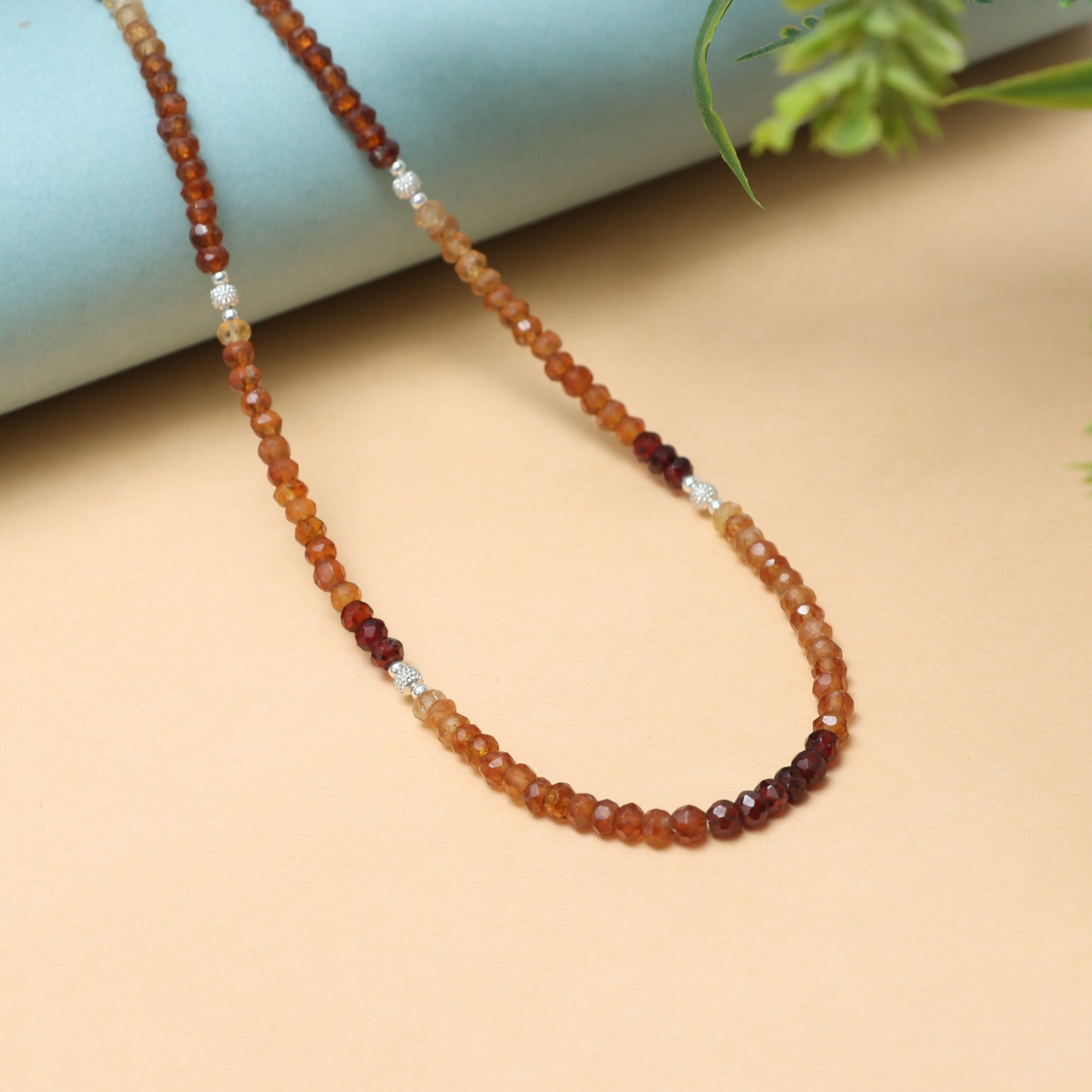 Hessonite Necklace for Women - January Birthstone Necklace