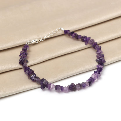 Amethyst Smooth Handmade Bracelet | February Birthstone Bracelet