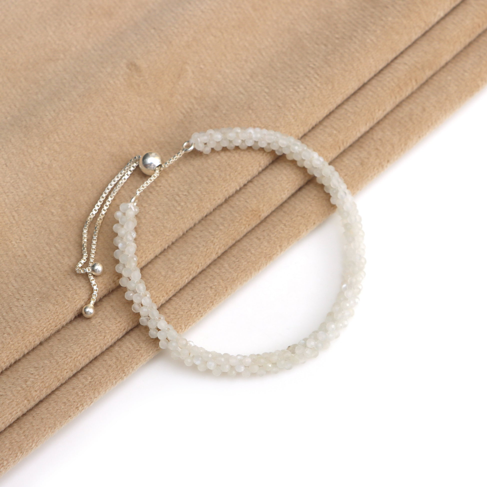 White Moonstone Bracelet for Women | June Birthstone Bracelet