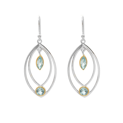 Blue Topaz Earrings for Women - December Birthstone Earrings