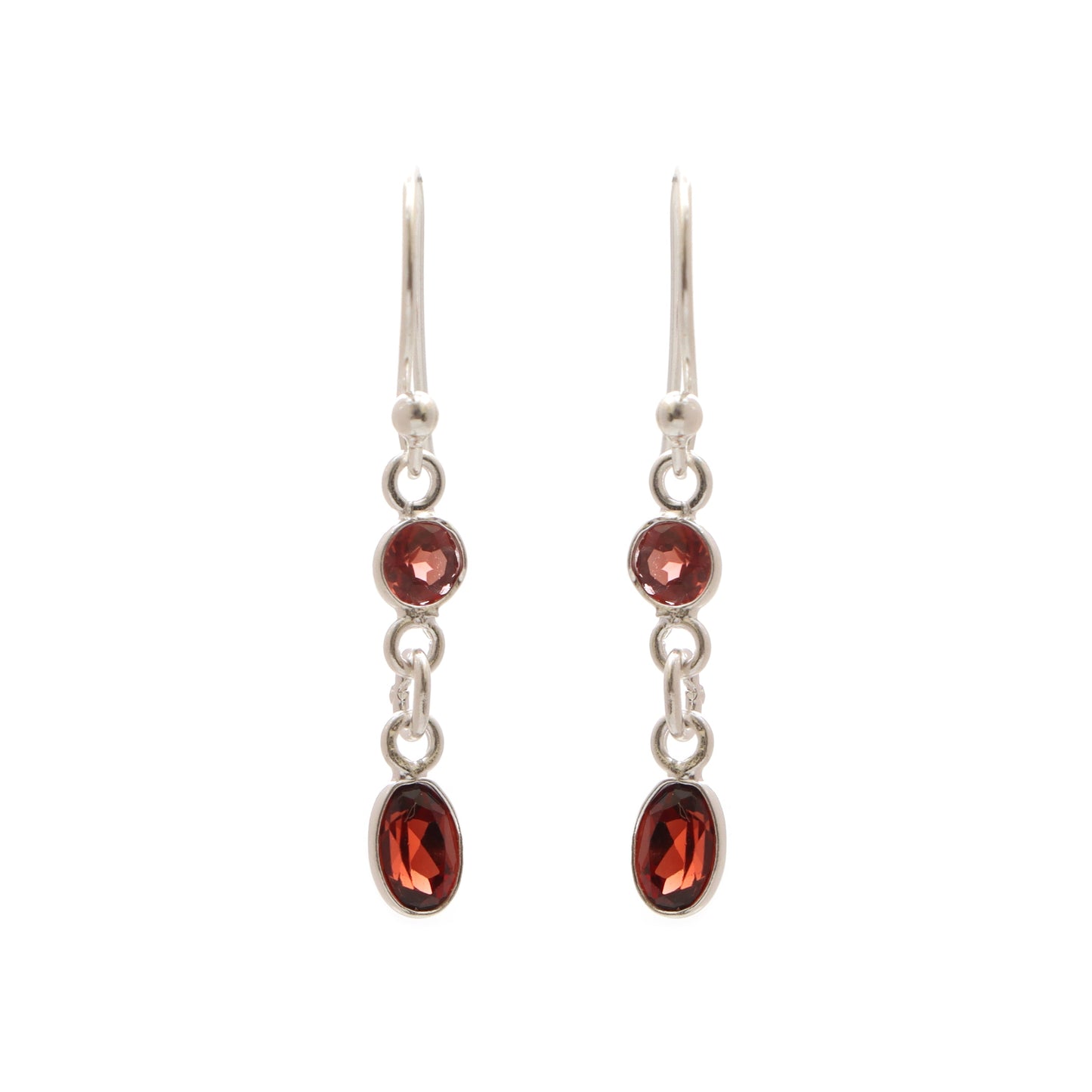 Garnet Earrings for Women - January Birthstone Earrings for Her