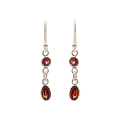 Garnet Earrings for Women - January Birthstone Earrings for Her