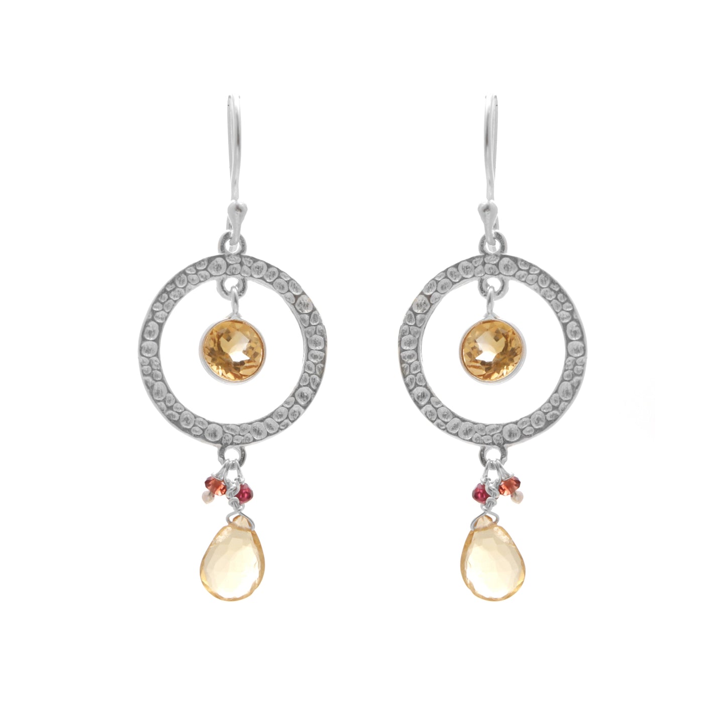 Garnet & Citrine Earrings for Women - January & November Birthstone Earrings