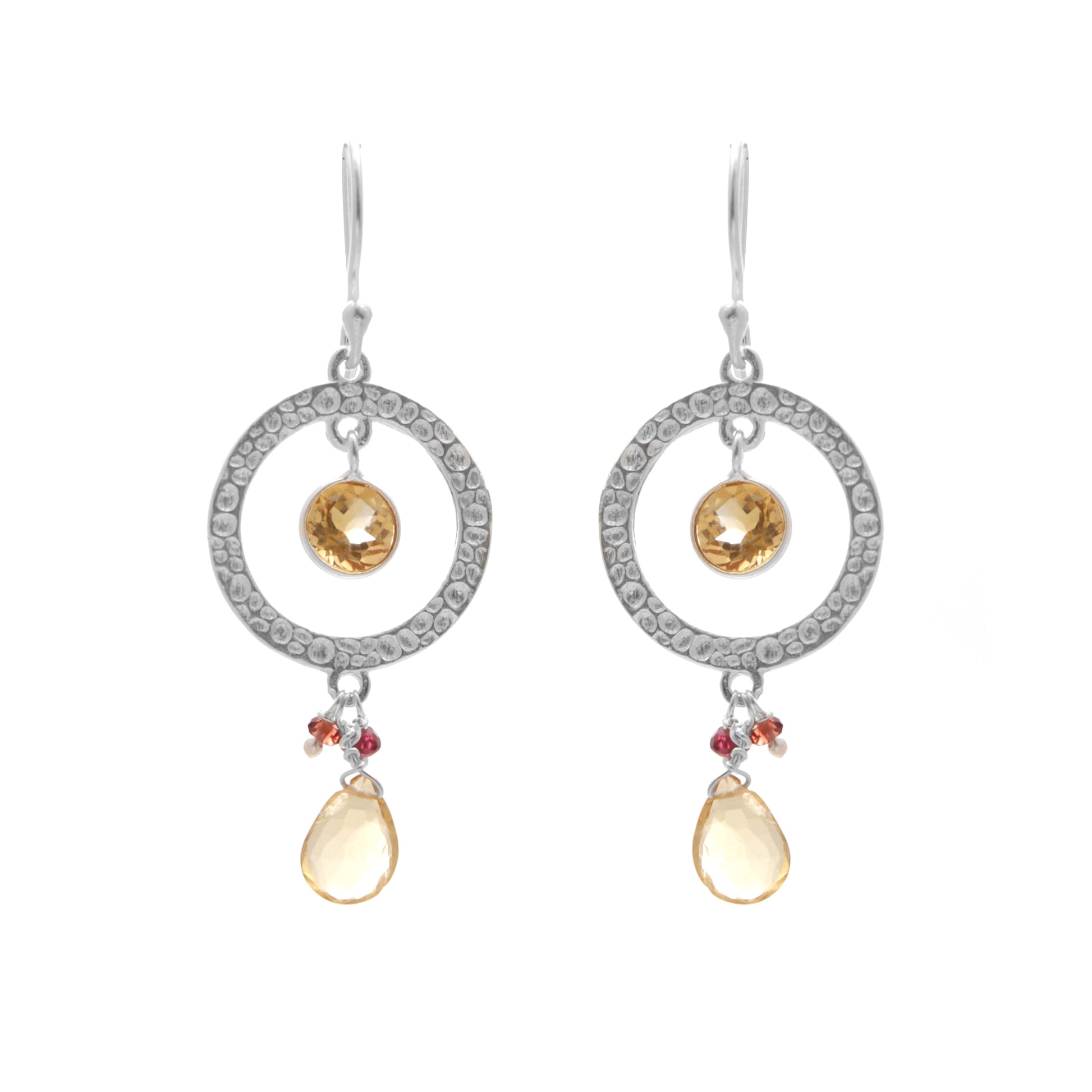 Garnet & Citrine Earrings for Women - January & November Birthstone Earrings