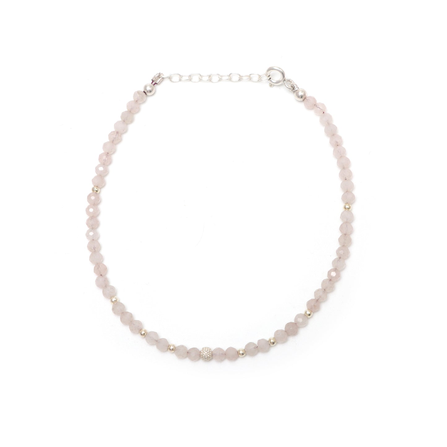 Rose Quartz January Birthstone Bracelet for Women