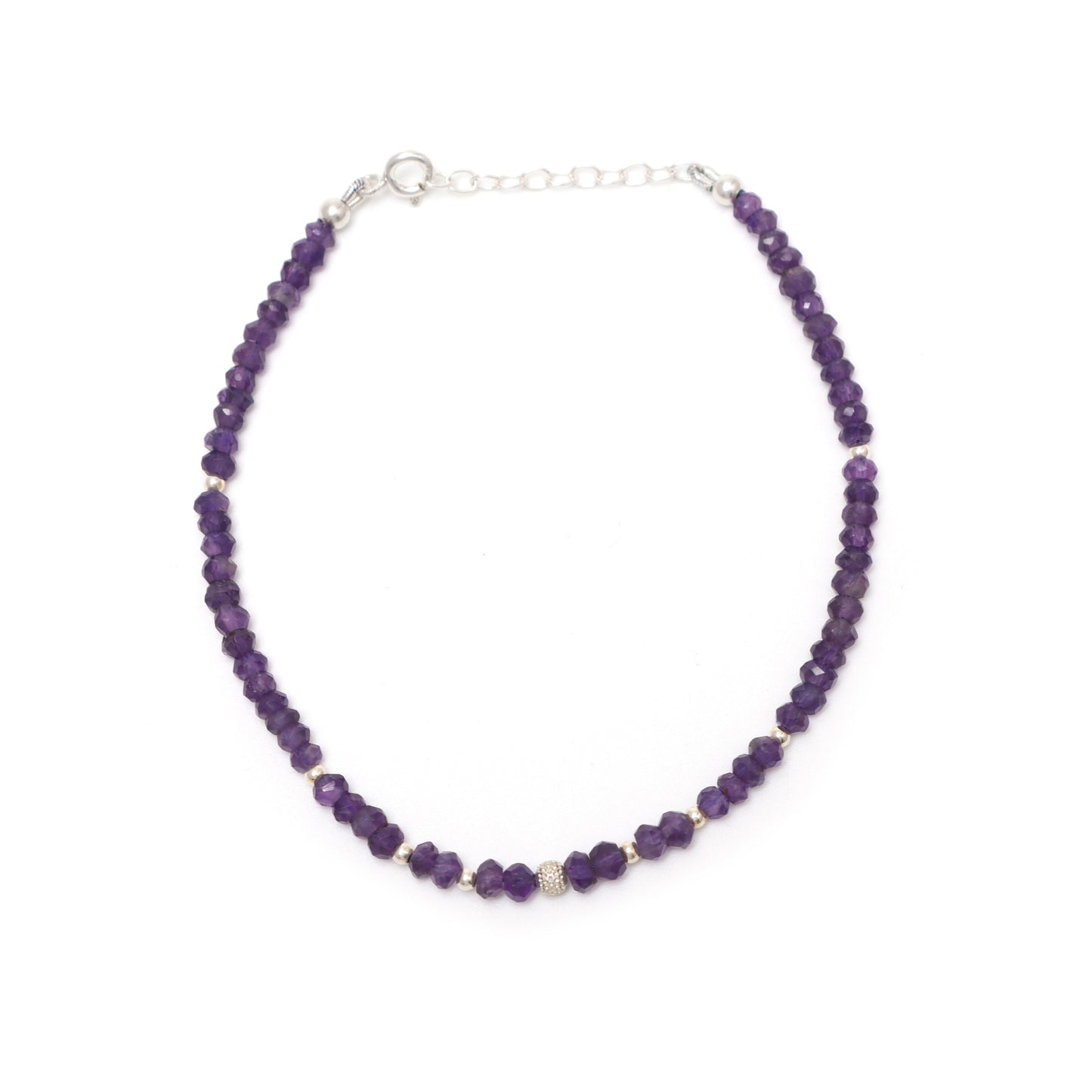 Amethyst Handmade Gemstone Bracelet | February Birthstone Bracelet