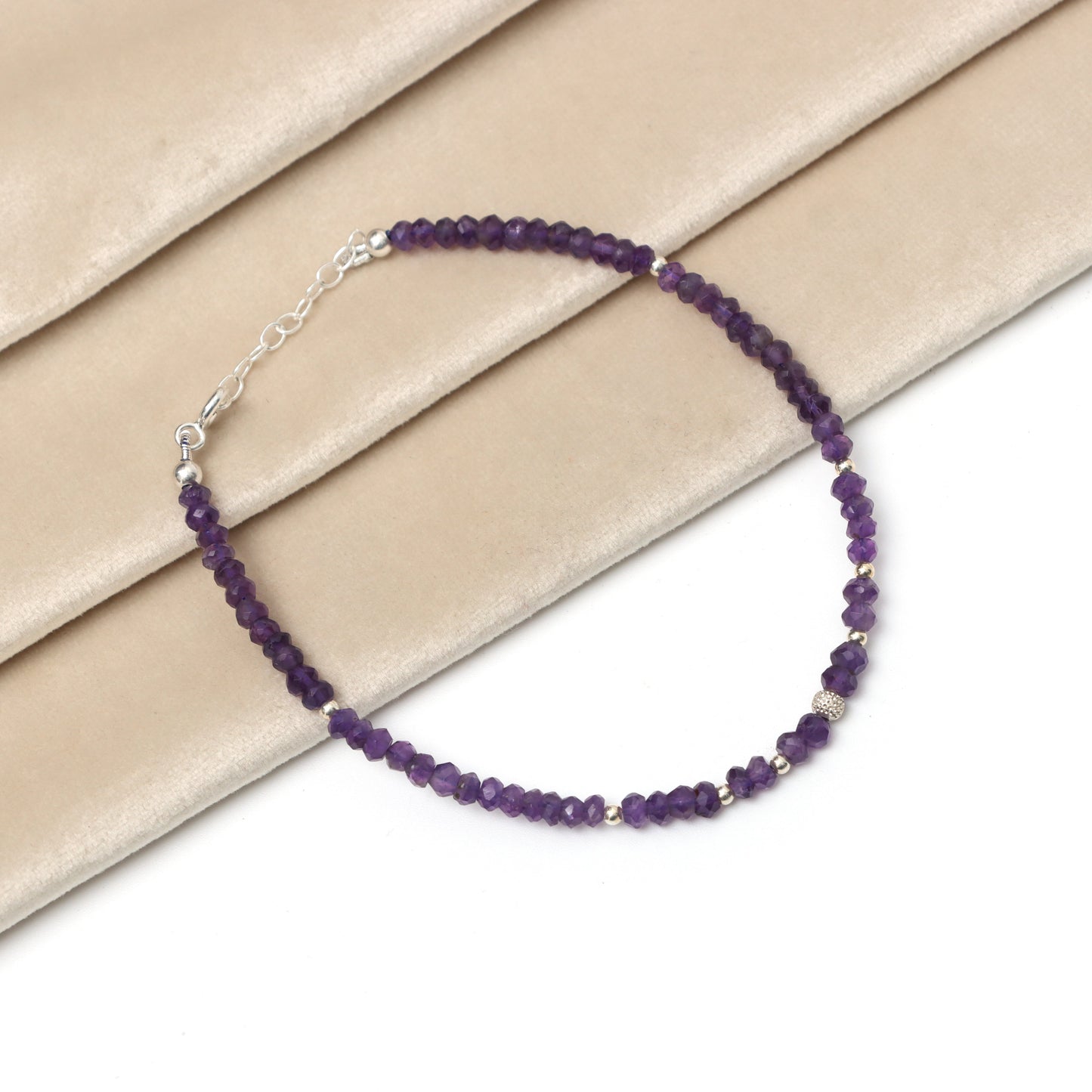 Amethyst Handmade Gemstone Bracelet | February Birthstone Bracelet