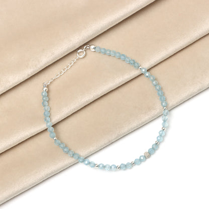 December Birthstone Blue Topaz Bracelet for Women - Elegant Gemstone Bracelet