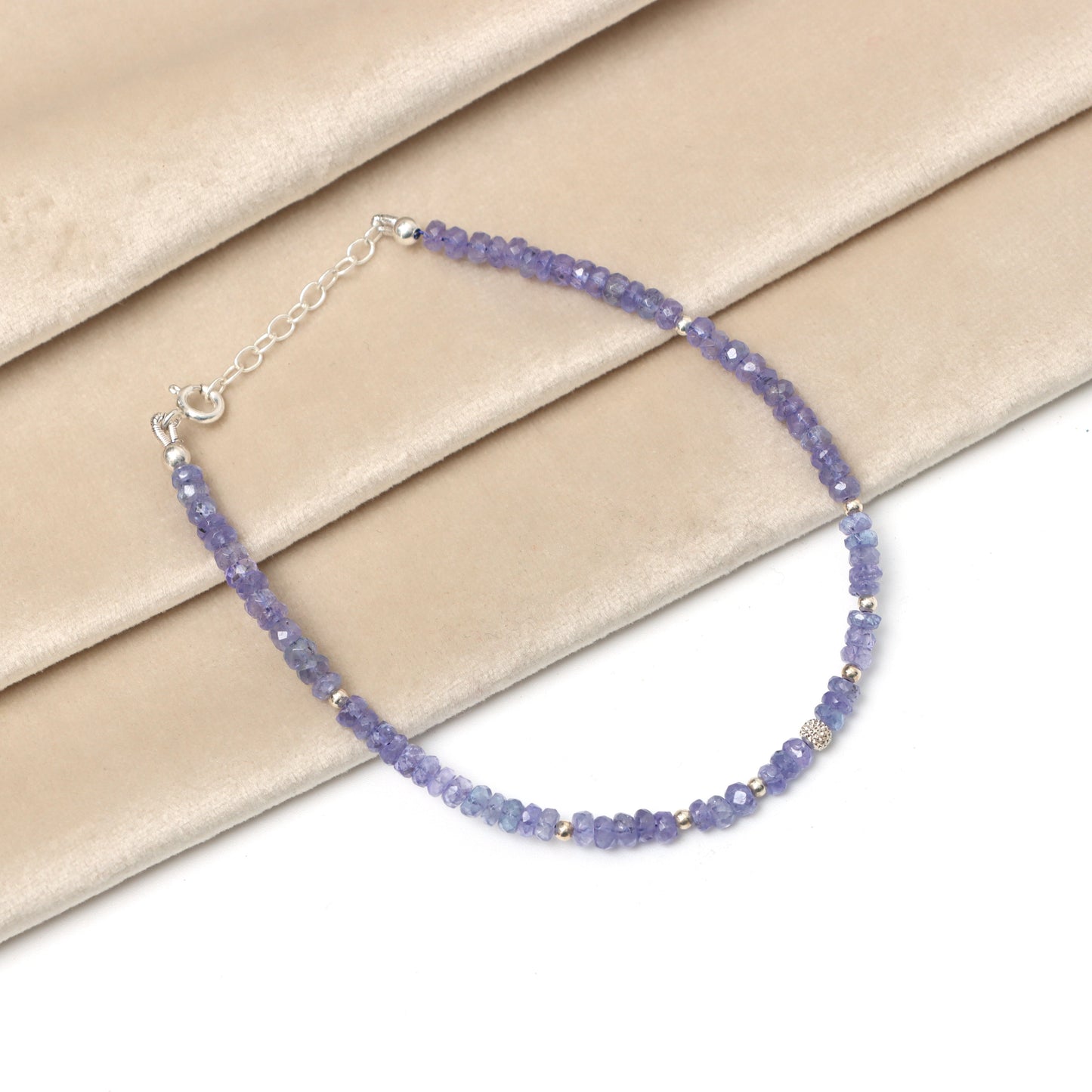 Tanzanite Birthstone Bracelet for Women – Handmade Gift for December Birthdays