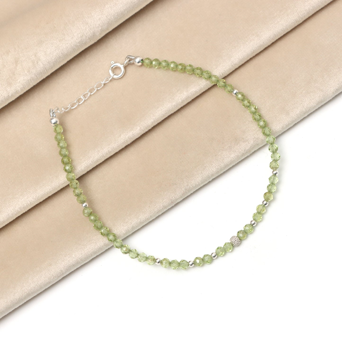 August Birthstone Bracelet – Peridot Gemstone Bracelet for Women