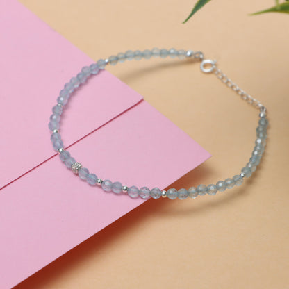 December Birthstone Blue Topaz Bracelet for Women - Elegant Gemstone Bracelet