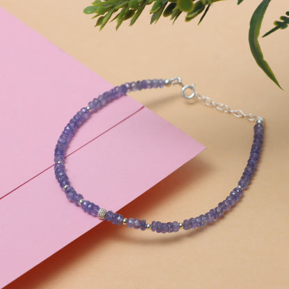 Tanzanite Birthstone Bracelet for Women – Handmade Gift for December Birthdays