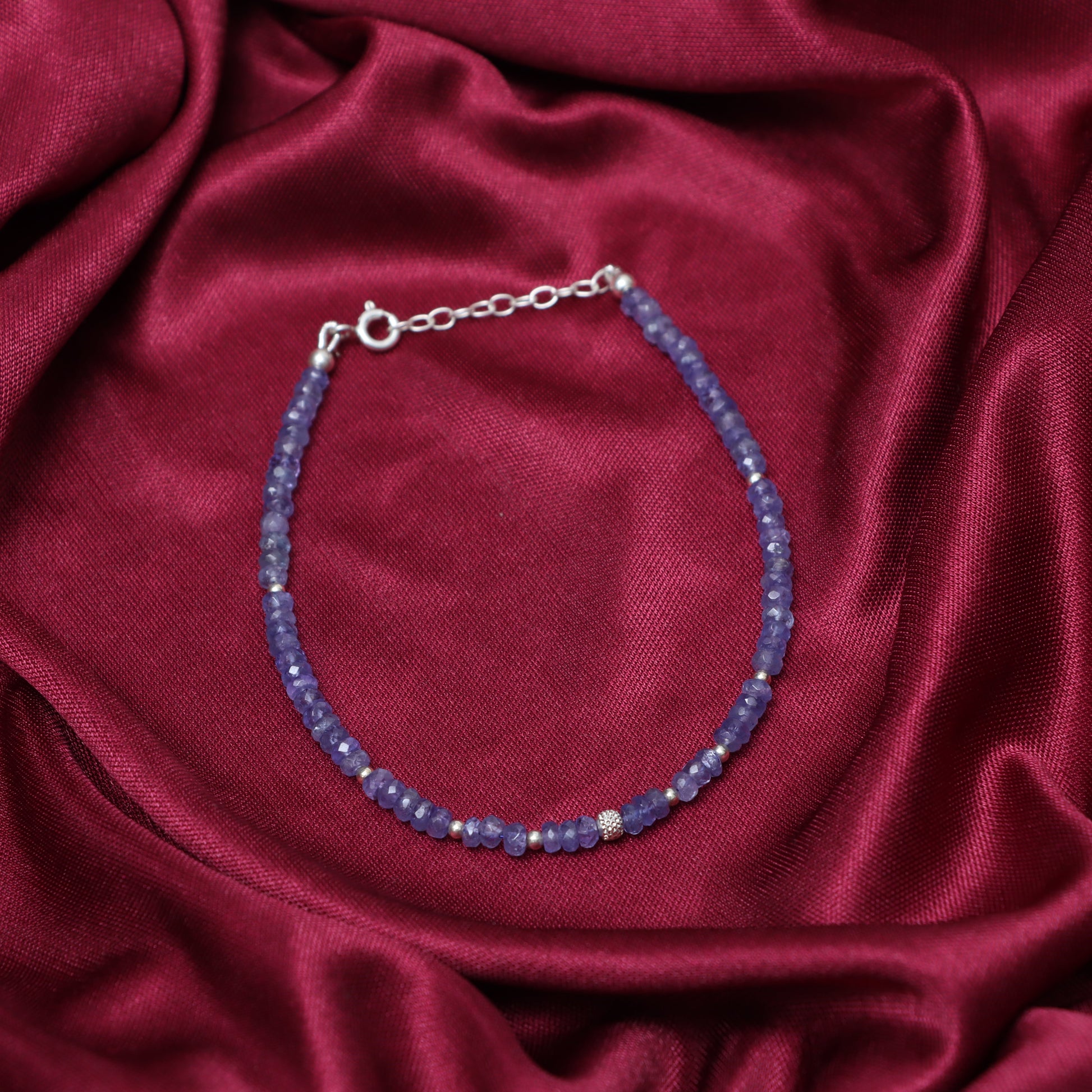 Tanzanite Birthstone Bracelet for Women – Handmade Gift for December Birthdays