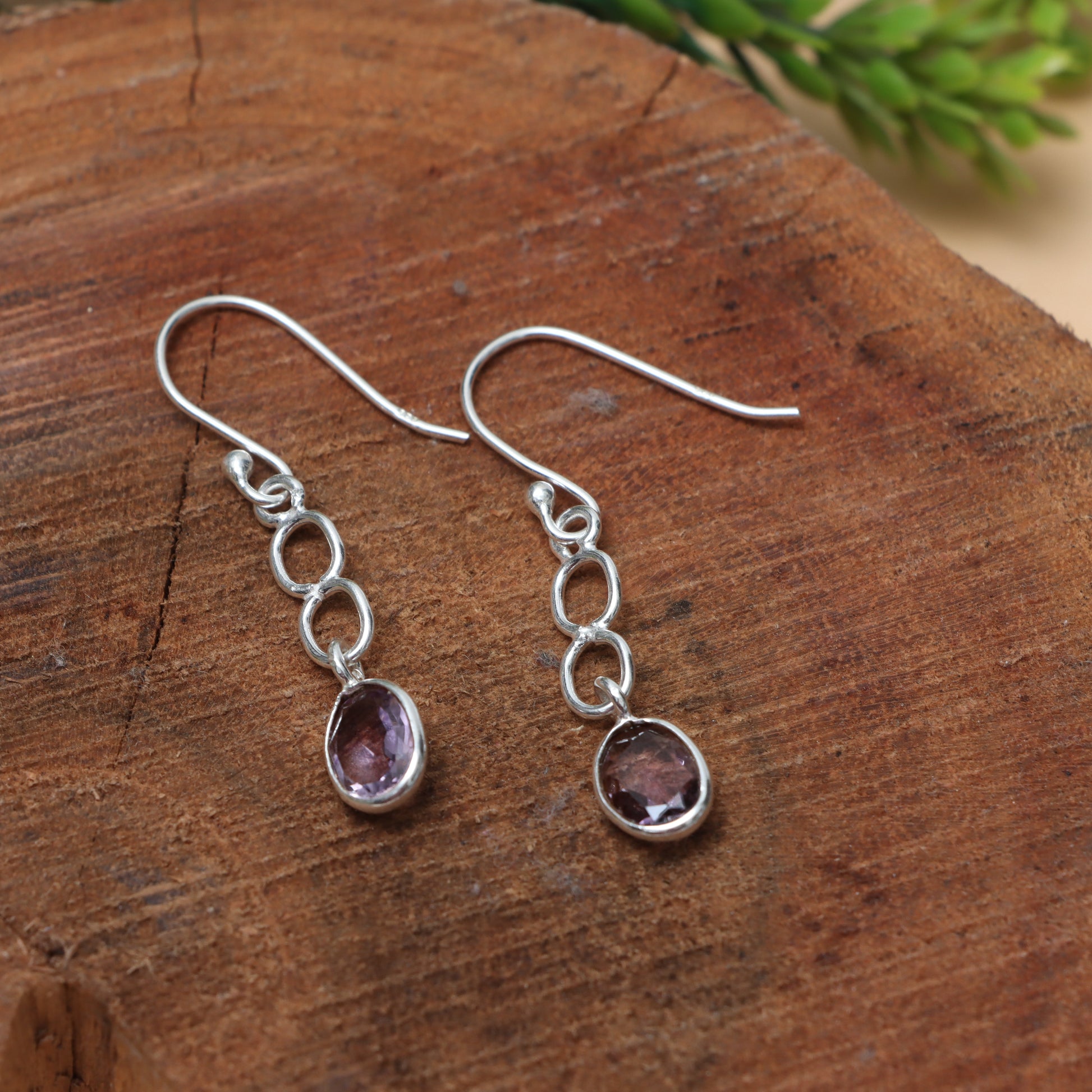 February Birthstone Amethyst Earrings for Women 