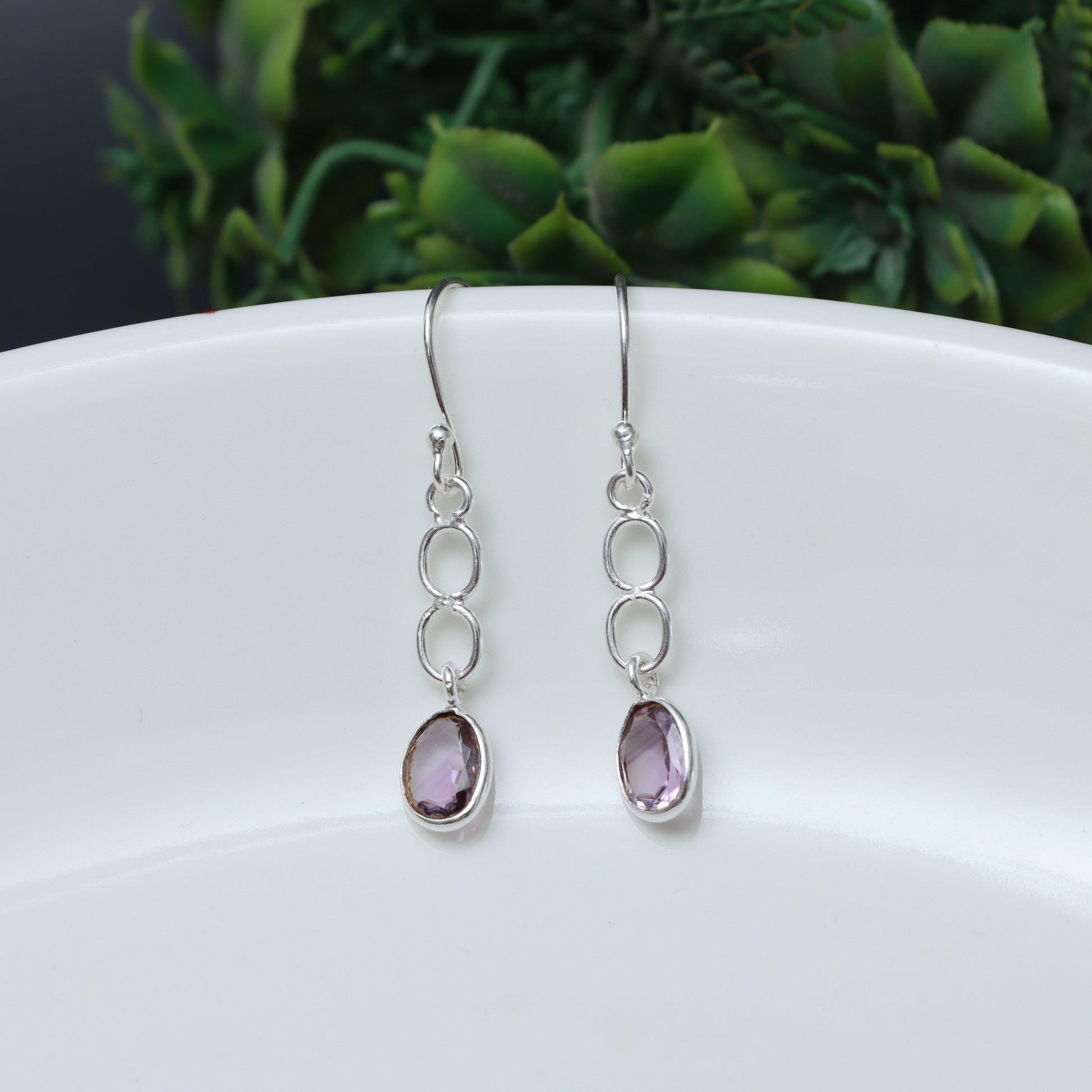 February Birthstone Amethyst Earrings for Women 