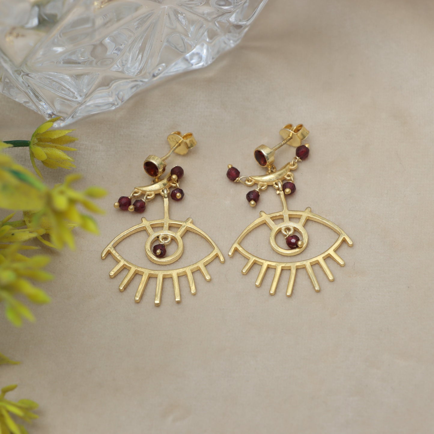 Garnet Earrings for Women - January Birthstone Earrings