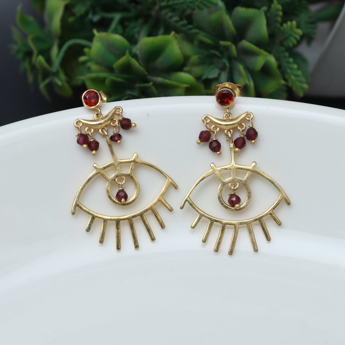 Garnet Earrings for Women - January Birthstone Earrings