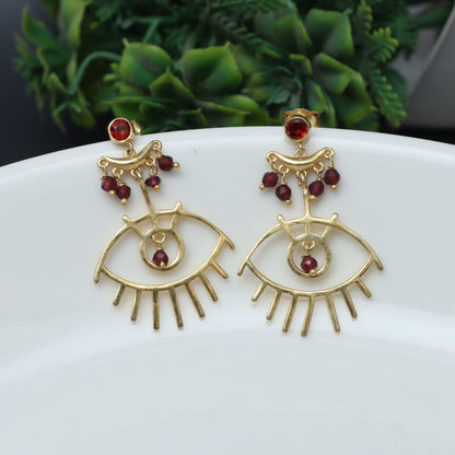 Garnet Earrings for Women - January Birthstone Earrings