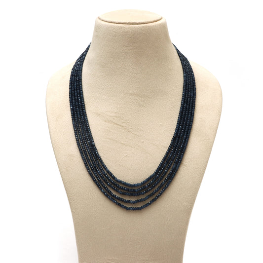 Blue Sapphire Colour Natural Blue Quartz Wedding Necklace for Women