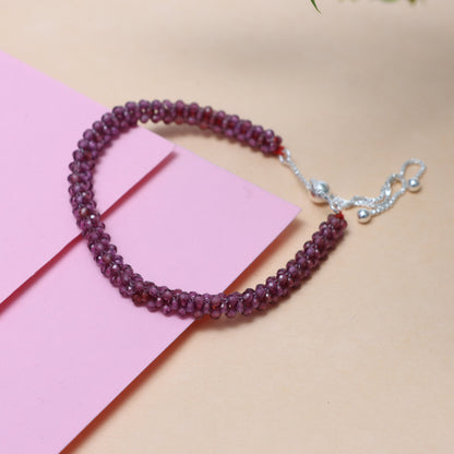 Rhodolite January & June Birthstone Bracelet for Women