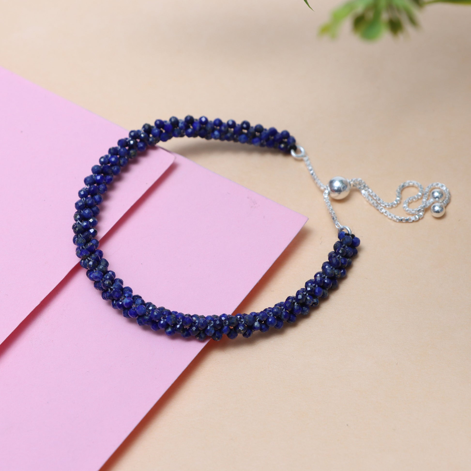 Blue Lapis lazuli September Birthstone Bracelet for Women