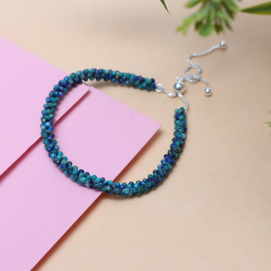 Azurite May Birthstone Bracelet for Women