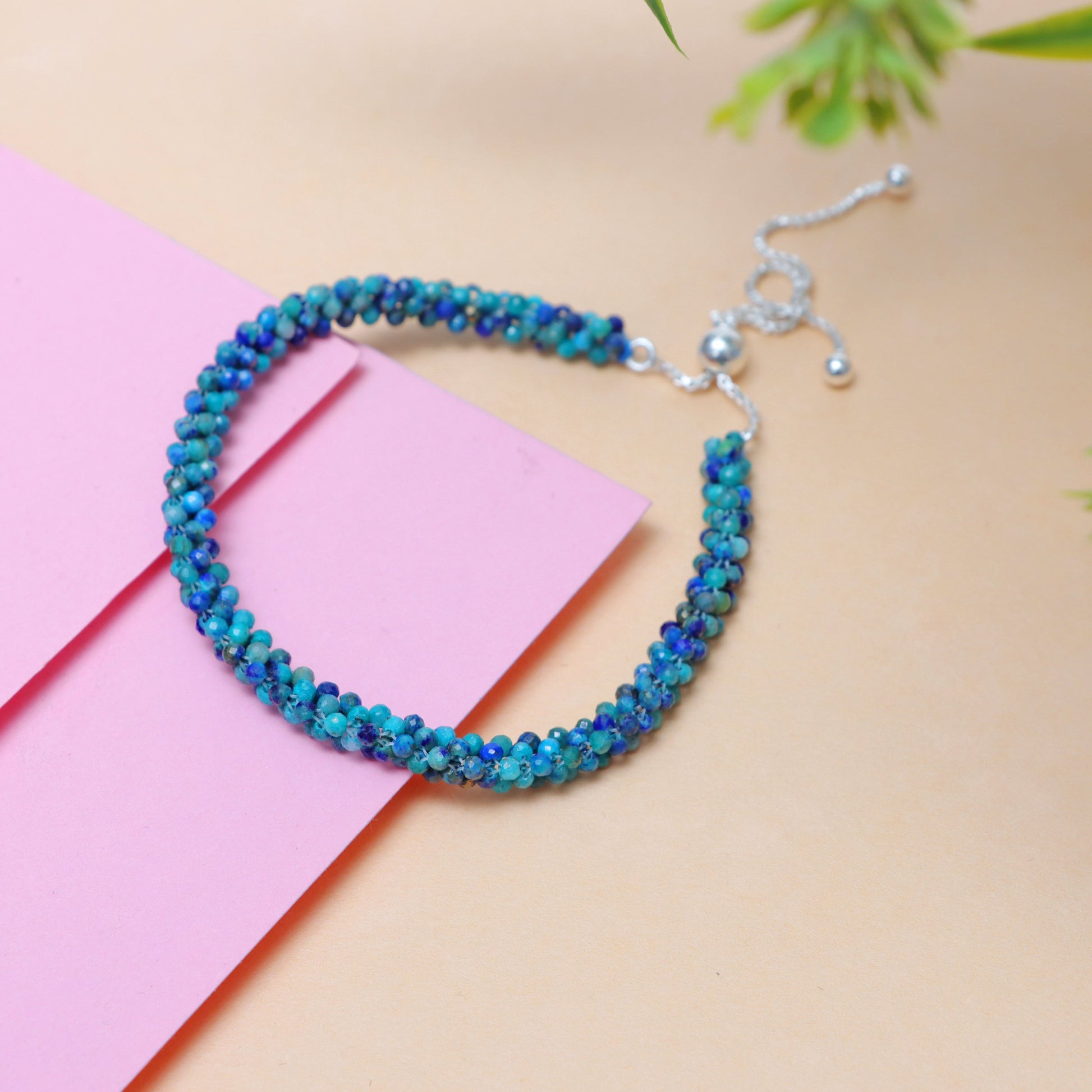 Azurite May Birthstone Bracelet for Women