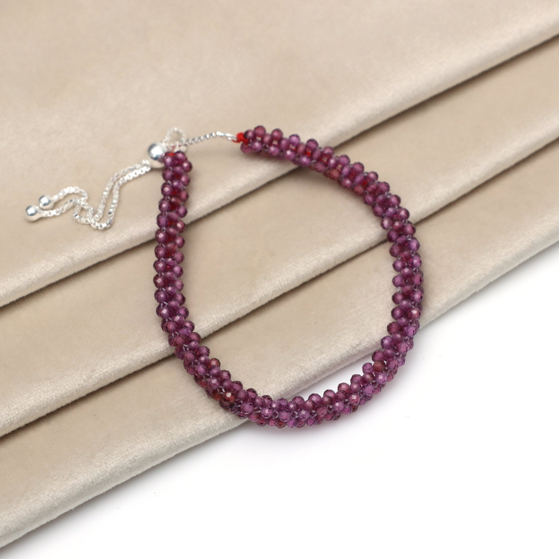 Rhodolite January & June Birthstone Bracelet for Women