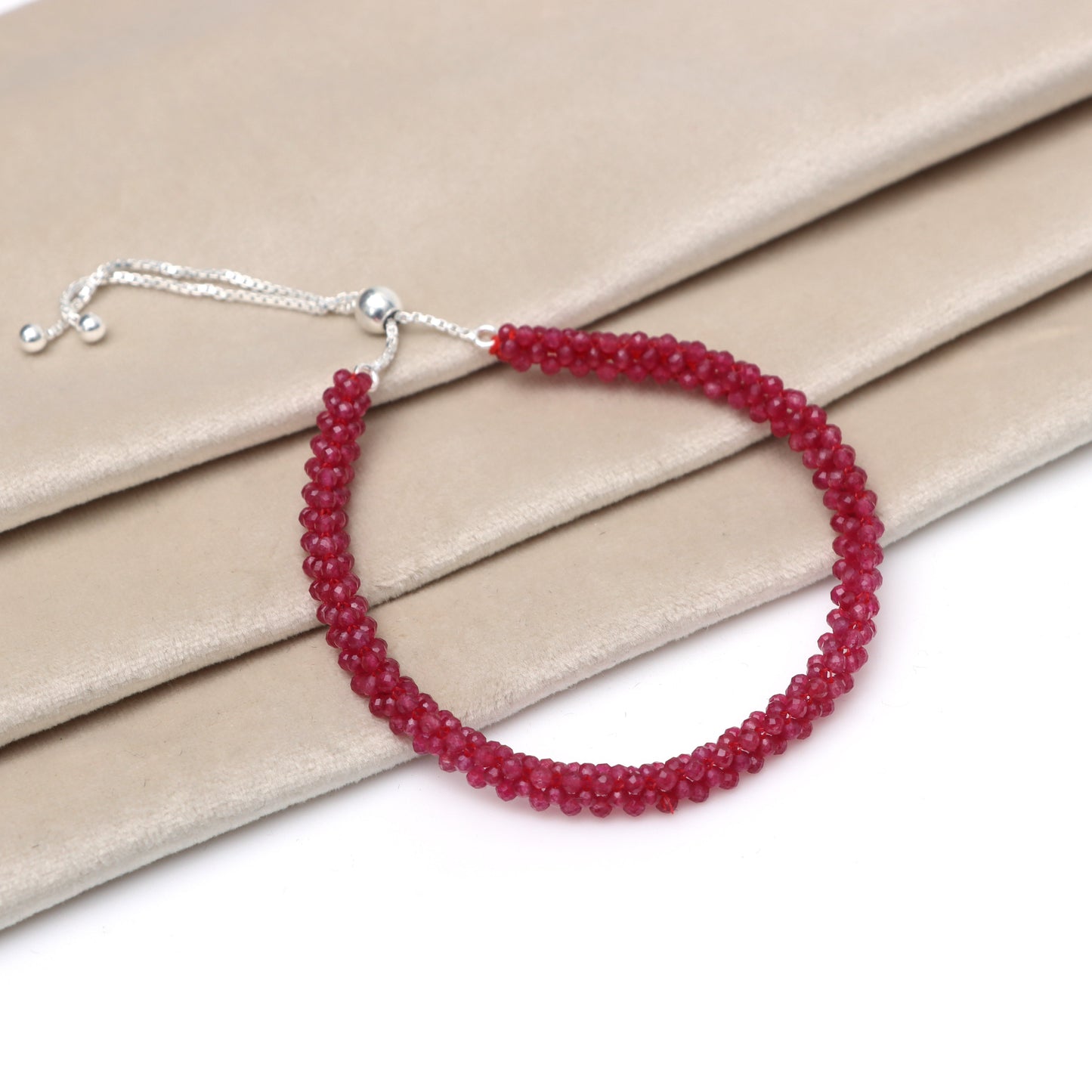 Red Quartz July Birthstone Bracelet for Women