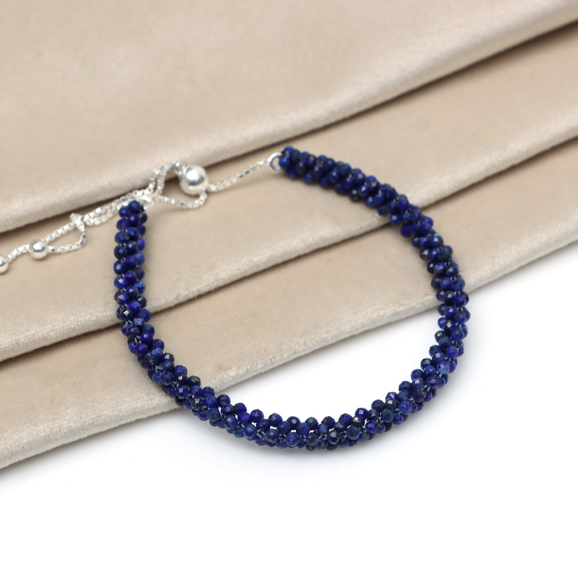 Blue Lapis lazuli September Birthstone Bracelet for Women