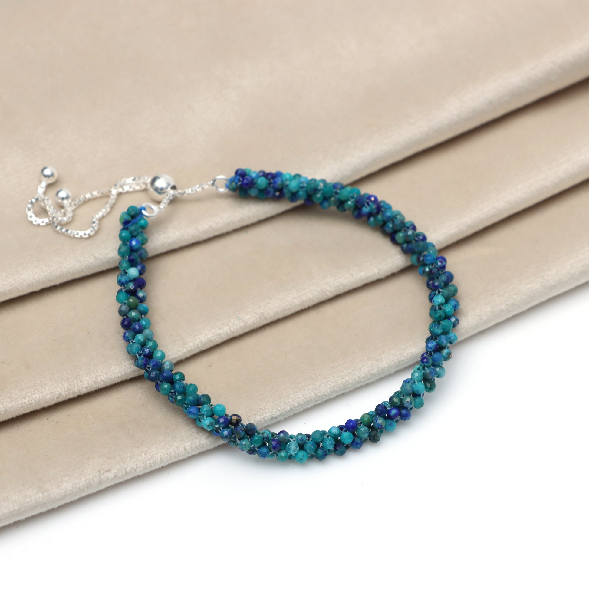 Azurite May Birthstone Bracelet for Women