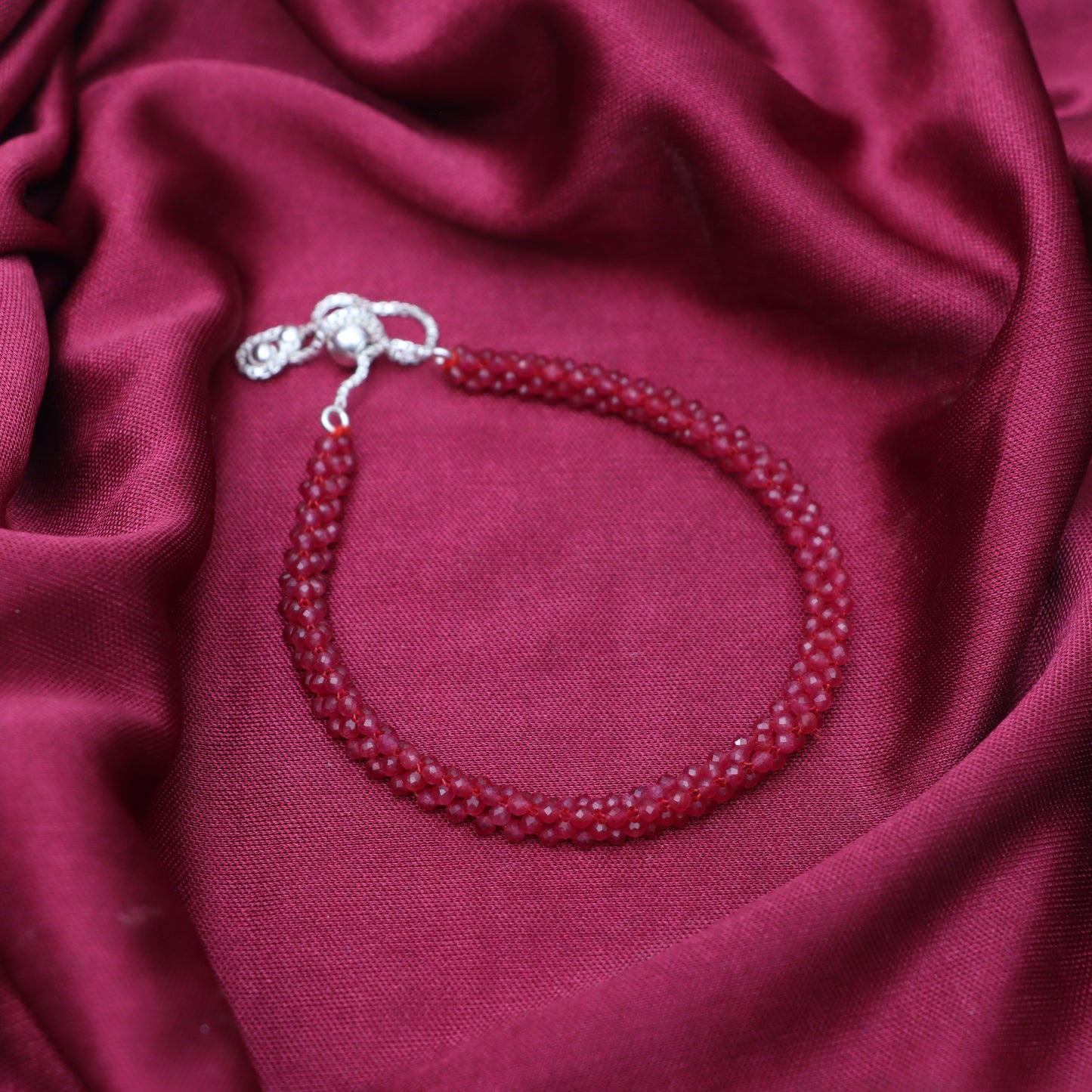 Red Quartz July Birthstone Bracelet for Women