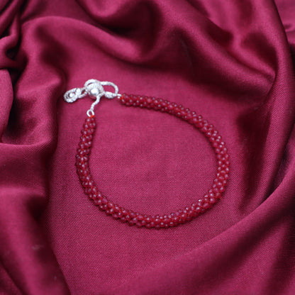 Red Quartz July Birthstone Bracelet for Women