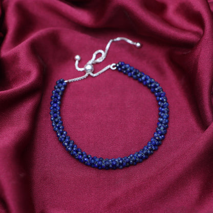 Blue Lapis lazuli September Birthstone Bracelet for Women