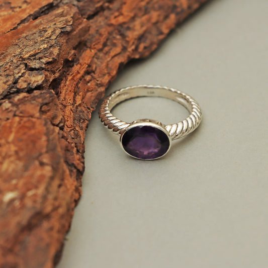 Amethyst February Birthstone Ring for Women