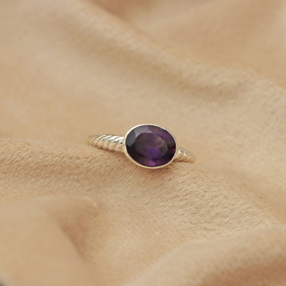 Amethyst February Birthstone Ring for Women