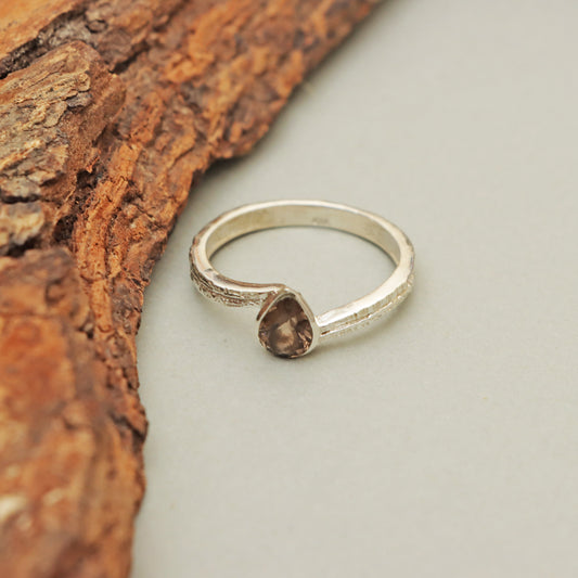 Smoky Quartz November & June Birthstone Ring for Women