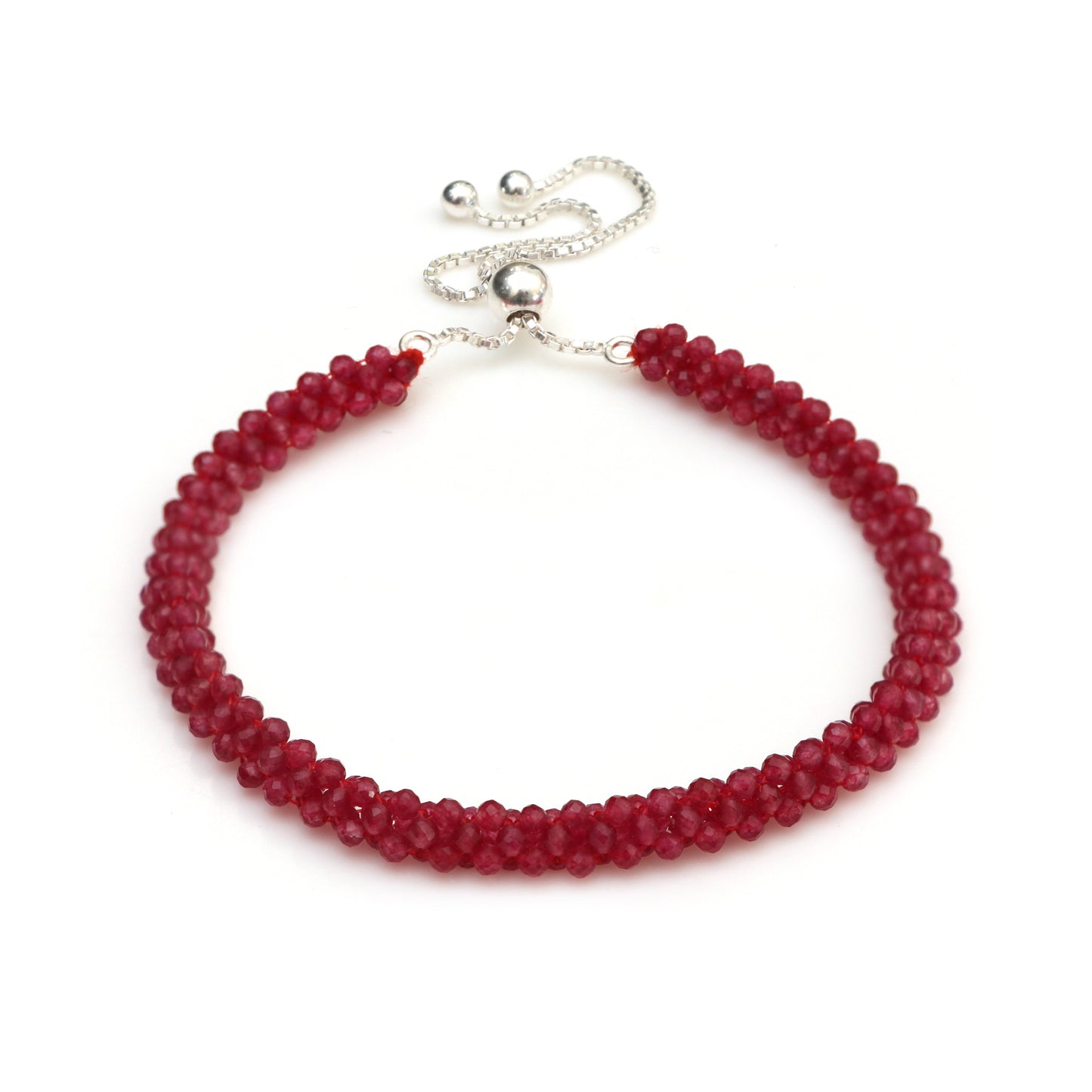 Red Quartz July Birthstone Bracelet for Women