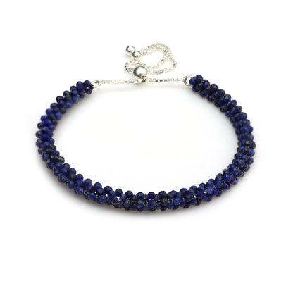 Blue Lapis lazuli September Birthstone Bracelet for Women