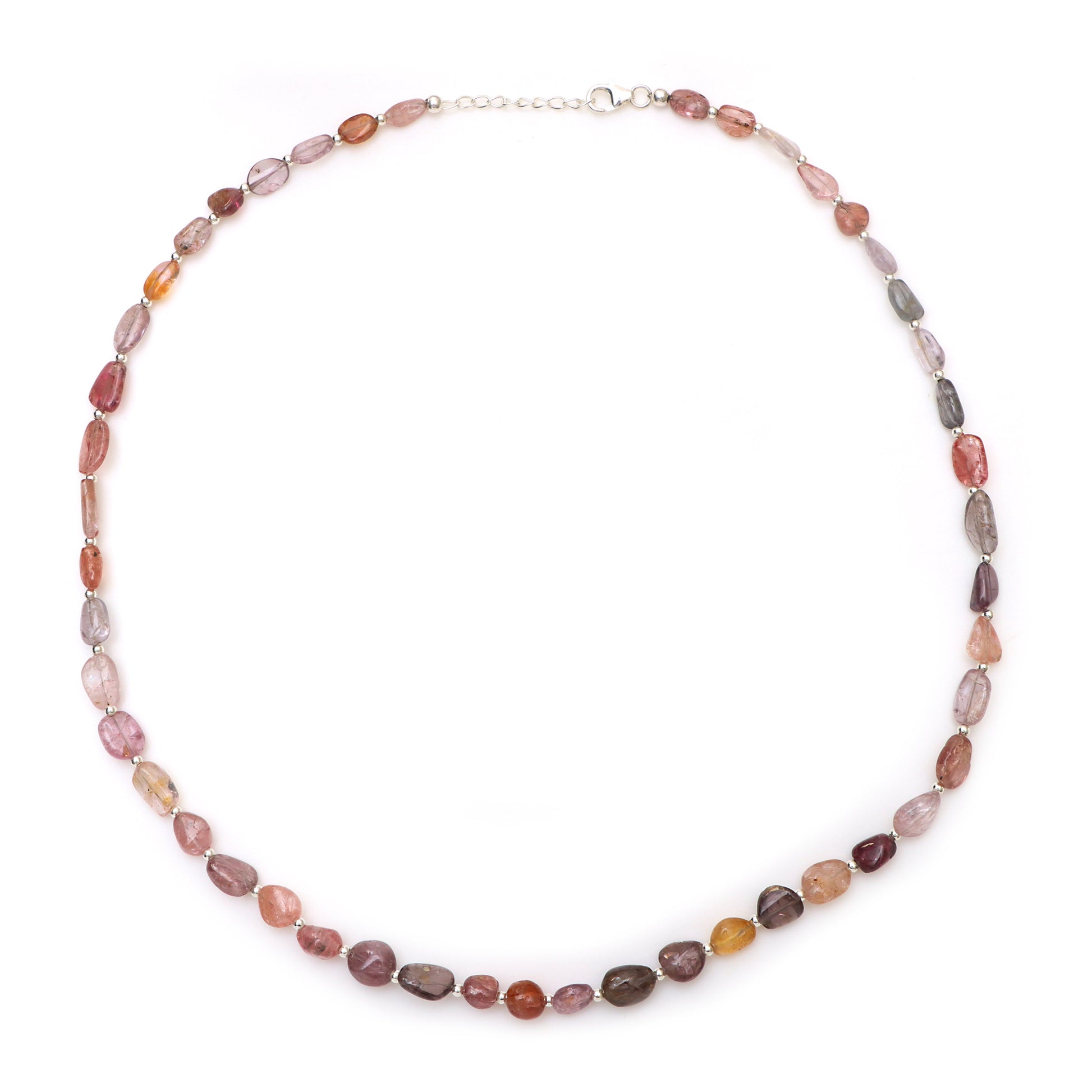 Dazzling Natural Silver Multi Spinel Necklace for Women - Jaipurwala