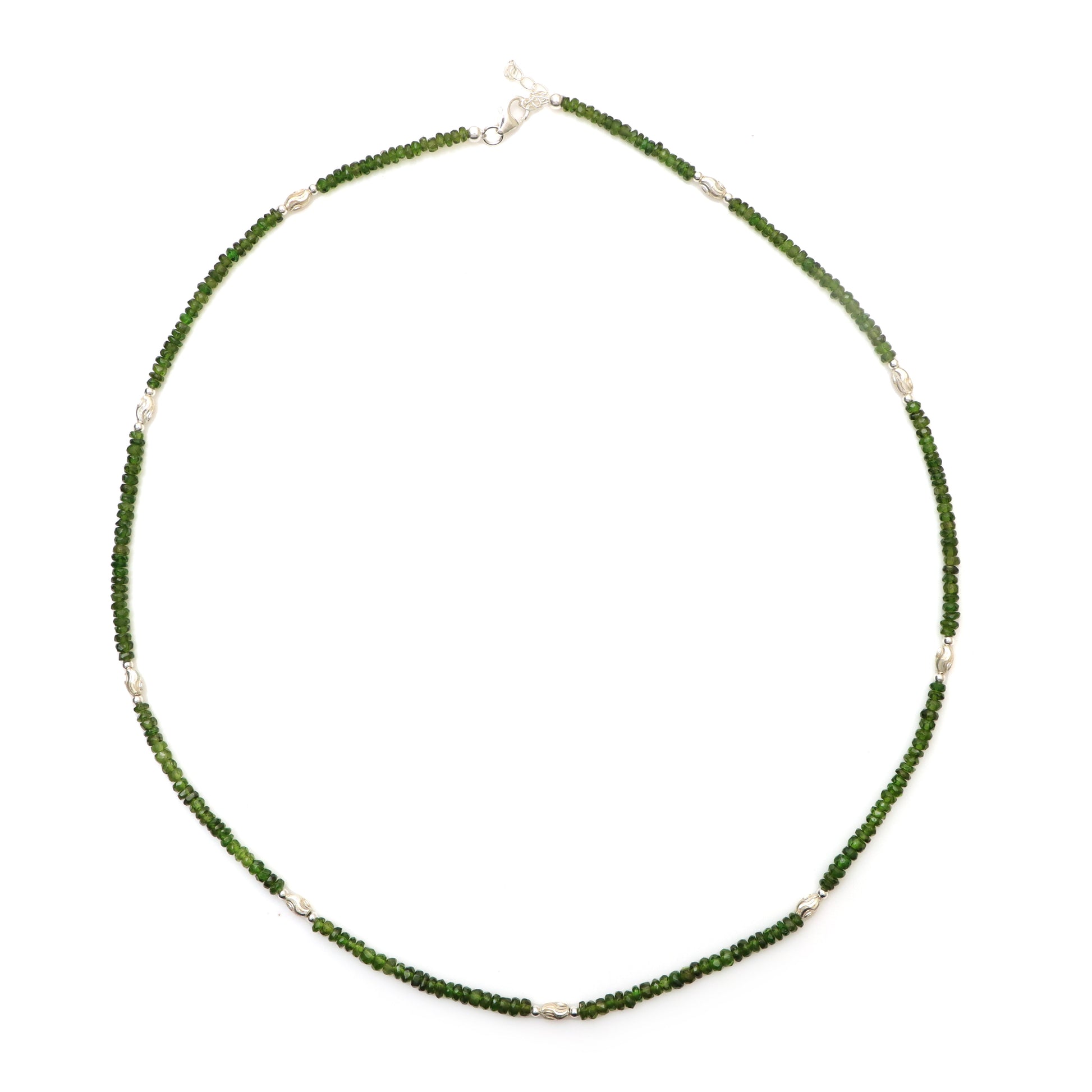 Elegant Natural Silver Chrome Diopside Necklace for Women - Jaipurwala