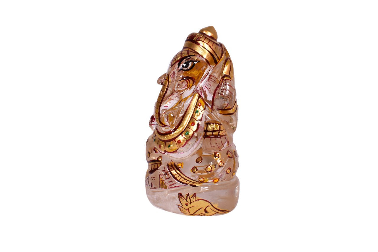 JAIPURWALA GANESH/LORD  SARVASIDDHINATH CRYSTAL GANESHA  STATUE 047