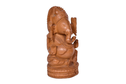 JAIPURWALA GANESH/LORD VAKRATUND  GANESHA Wooden STATUE 024